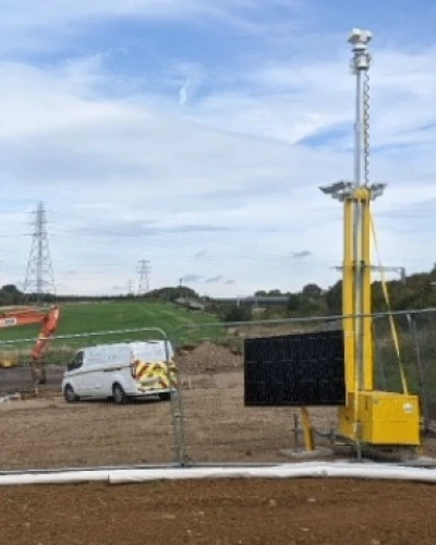 CCTV Tower at Remote Site - Tall Thumb
