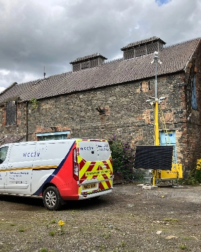 CCTV Tower Secures Vacant Property - Tall Thumb