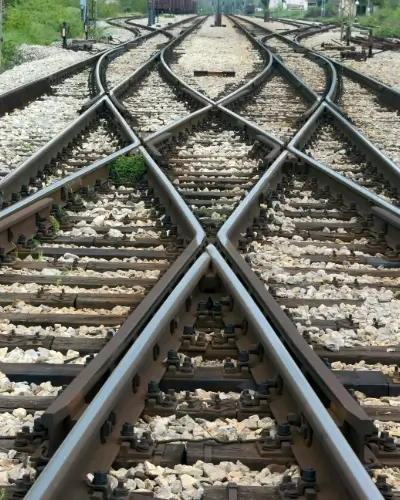 Blog tall Railway with crossing lines