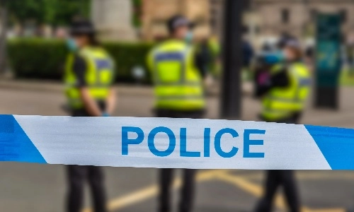 A police crime scene