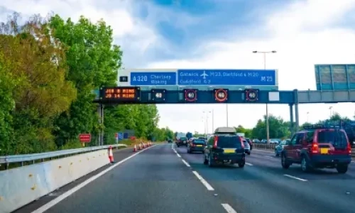Blog Wide Concrete Bollards on motorway with works entrance gap