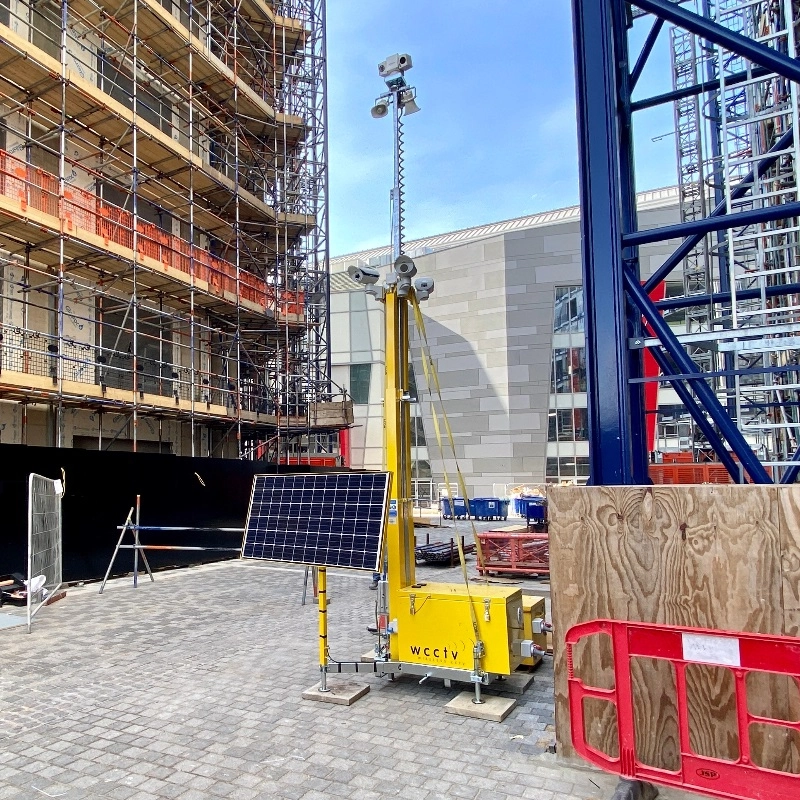 Solar Power CCTV Tower for Construction