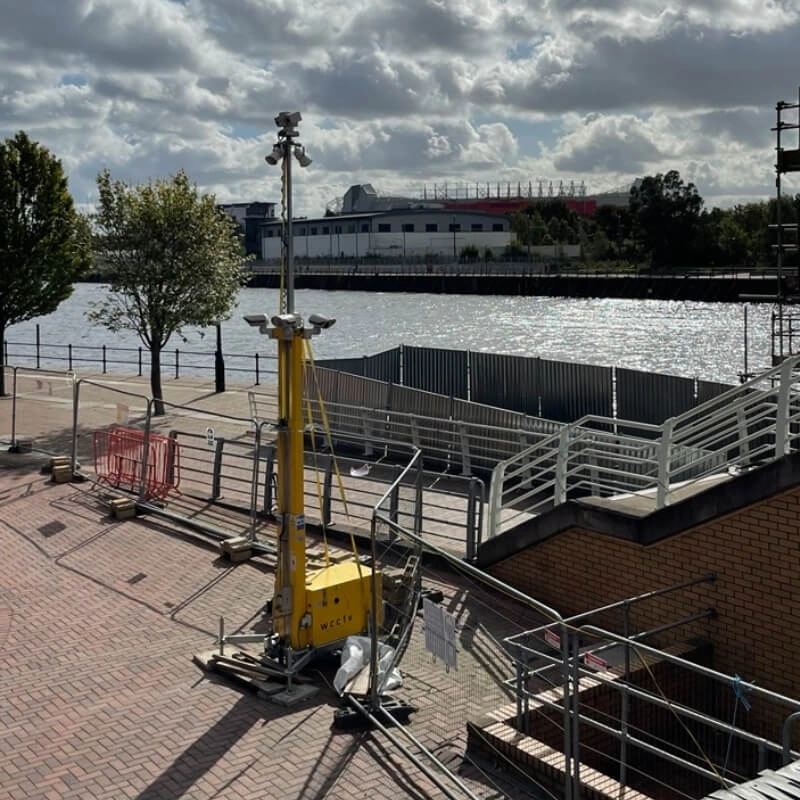 Rapid Deployment CCTV Tower Near Old Trafford