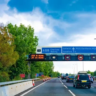 Blog Tall Concrete Bollards on motorway with works entrance gap