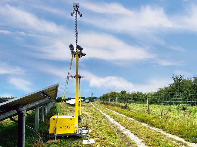 CCTV Tower Deployed at Solar Farm