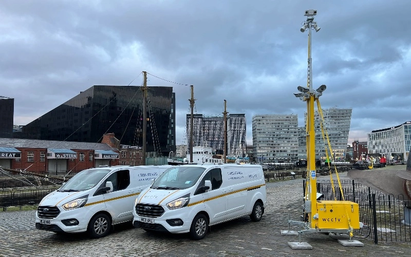 WCCTV CCTV Tower and Two Vans