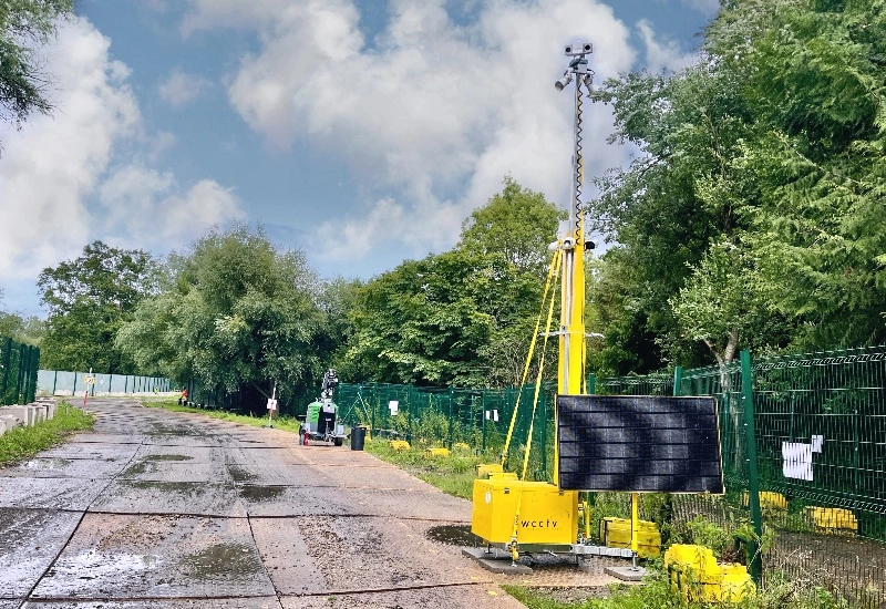 Solar CCTV Tower Securing a Remote Location