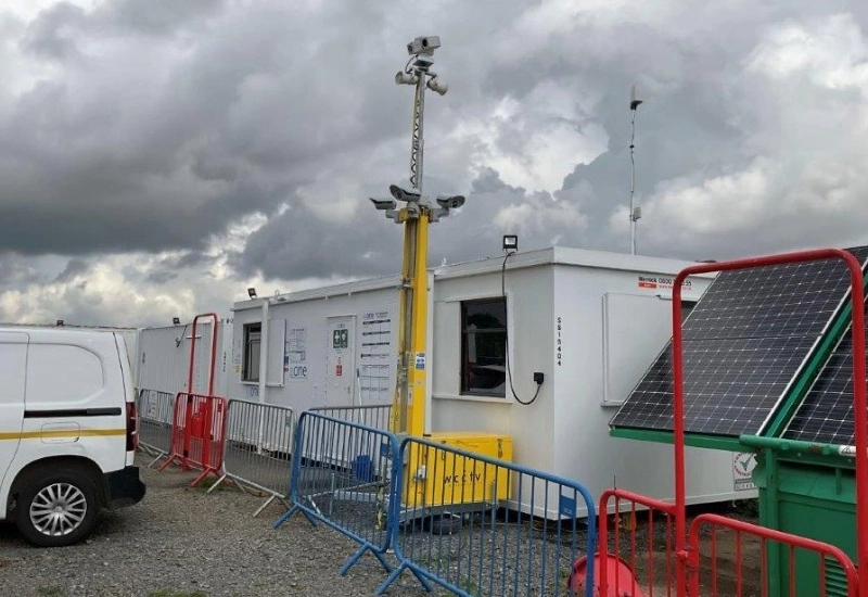 Construction Compound Security CCTV Tower